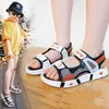 2021 Summer New Soft Non-Slip Beach Shoes Open Children's Sandals Wild Boys Girls Student Kids Shoes X0703