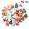 Hobbygereedschappen 50 STKS Gemengde Hars Hangers Plaksteen Kerstbedels Ornamenten Versiering Geassorteerd Patroon4871124