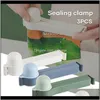 Housekeeping Organization & Gardenly Sealing Clamp With Pour Spouts Portable Repetitive Use Seal Storage Bag Clip For Home Kitchen Clips Dro