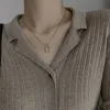 Collier empilé Géométrie de la chaîne de la clavicule de vent froid Hip Hop