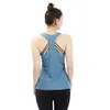 Yoga Vest Solid Workout Backless Shirts Sports Fiess Tank Top Women Active Wear ärmlös Sexig gym