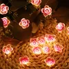 LED String Light Mushroom Cherry Blossom Lights Battery Operated 3M 30LEDs Flower Strings for Room Christmas Decoration