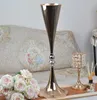 2021 70cm 27 inches tall White Silver Wedding Flower vase Bling Table Centerpiece Sparkling Wedding Decoration Banquet Road Lead Decor