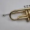 Margewate B trompete plano latão banhado fósforo material de bronze instrumento musical profissional com caixas acessórios de golfes