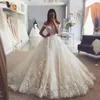 Off Shoulder Boho Bröllopsklänning Appliques Brudklänningar V Neck Elegant Robe de Marie Lace A Line Bride Dresses 2021