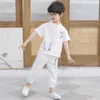 2021 Boys Clothes Set T Shirts Pants Summer Baby Boys Two Colors Boys Clothing Set 2T 3T 4 6 8 10 12 Year Children Clothes Suit X0802