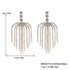 Brillant Long Strass Gland Boucles D'oreilles Pour Les Femmes De Haute Qualité De Mode Cristal Bijoux Accessoires Partie