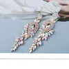 Orecchini pendenti con strass lunghi per le donne Orecchini pendenti in cristallo di alta qualità Accessori per gioielli di moda Regalo