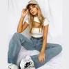 Sexy Solid Hollow Out Krótki Rękaw Kobiety Koszulki Casual Turtleneck Backless Ladies Slim Crop Tops Summer Bodycon Pullover 210517