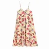 Casual Maxi Summer Dames Floral Print Holiday Boho Beach Vestidos Lange Sundress Yellow Dress 210415