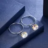 Hoop Huggie Zemior S925 Srebrne kolczyki dla kobiet Korek Kolorowe Austria Kryształowy Kolejek Kobieta Fine Jewelry Gift Moni22