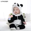 Jumpsuits Born Baby Rompers Clothes Animal Kigurumis Boy Girls Pajamas Onesie Cartoon Tiger Leopard Hooded Toddler Cosplay Costume262T