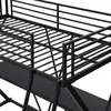 Amerikaanse voorraad Slaapkamer Meubels Twin Loft Bed met bureau, met ladder en full-length Guardrails, X-vormige frame, zwarte SM000223AAB A50