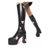 Brand New Fashion Large Size 43 Knee High Boots Autumn Winter Cute Sexy Party High Heels Platform Cool Gothic Style Woman Shoes Y0914