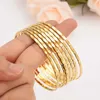 4pcs Dubai India Gold Bangles Women Men Bracelets African European Ethiopia Girls Kids Jewelry Bride Bangles Gift Anklet Q07224759200