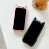 Adecuado para iPhone 12, funda para teléfono móvil pionera que mata ratas, nueva funda de silicona con gato barbudo para iphone 11 promax 7/8/XR