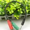 High Quality Braided Copper 3.5mm Male to 2 Female Audio Stereo Y Splitter Cable Phone Earphone Headset Splitter Adapter