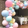 100 шт. 10 дюймов Macaron Candy Pastel Candy Latex Balloons Детский день рождения вечеринка гелия Bayoons Детская душ свадебная вечеринка украшения 210719