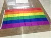 100PCS Rainbow Flag 3x5FT 90x150cm Polyester Flaggor Banner för dekoration RH3525