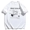 Męskie Koszulki Plakaty Trójniki Koszulki Casual Smart World Robot Z Krótkim Rękawem Tshirts Streetwear Harajuku Hip Hop Bawełniane Modzie Moda Topy