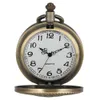 Relógio de bolso clássico de quartzo unissex Estados Unidos Corpo de marinho Pingente Relógios Chain Chain relógio Steampunk Reloj de Bolsillo239g