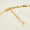 925 Sterling Silver Gold Geometric Rectangle Chain Horoscope Thin Thick Women Luxury Jewelry Rock Punk Fashion