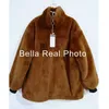 Turtleneck Furry Sweatshirt Kvinnor Vinter Casual Plush Faux Fur Coat Vintage Tjock Koreansk Zipper Håll Varma Hoodies Toppar 211019