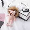 Żywy Długowłosy Lion Cub Charms Brelok Zabawki Keyring Kobiety Torba Ornament Multi Cel Celtet Key Lanyard Emo Biżuteria Prezenty