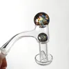 Banger à quartz entièrement soudé de qualité américaine Accessoires pour fumeurs Terp Slurper Bangers sans couture à bord biseauté avec perles Boule de pilules pour bangs en verre Plates-formes pétrolières