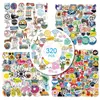 320PCS Mixed Cartoon Graffiti Stickers Artistic Decals Car Covers Skateboard Snowboard Motorcycle Bike Laptop Pad Notebook Sticker