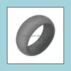 Bröllopsringar Smycken Cross Sile Ring för män Kvinnor Premium Medicinsk kvalitet Gummiband Storlek 8 9 10 11 12 13 CrossFit Drop Leverans 2021 XL0J