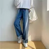 Jeans Men Men vintage Patchwork Pocket Pocket coreano IN