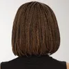 Fashion Braid Wig Dames kort haar Bob Hair Wig volledige synthetische haarbox Braid WIG6435318