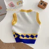 1-7Y enfants pull tricoté gilet pour garçons filles automne vêtements 2021 nouveau bébé enfants mode chaud dessin animé imprimé hauts gilet Y1024