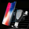 Gravidade Metal Estiramento de Telefone Móvel Bracket Carro Ventilado GPS Bracket para Xiaomi LG Huawei P20 Iphone Samsung Huawei