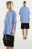 Elegant lavendel lila mens sommar män t-shirt mode casual sportkläder kläder designer shorts ärm tshirts sport kvinnor tjej vintage scoop nacke