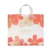 50 stks / pak plastic zak met handvat bloem schattige geschenk tas grote winkeldoek tas party cadeau verpakking zakken feestartikelen 210724