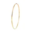 Pulseiras de aço inoxidável pulseiras de ouro rodada 18.5cm (7 2/8 ") longa 1 peça q0719