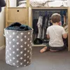 35*45CM Collapsible Laundry Basket Star Pattern Storage Large Waterproof Linen Cloth Home Toy Clothes Organizer 210609