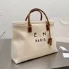 Triomphes Sacs Femmes Cabas Canvas Tote Sac Paris Brand de marque Broidrey Totes Hands Sacs Stripes Shopping Shopping Handing Handbag Designers Sacs avec verrouillage de haute qualité 230