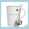 Coffee Tools Drinkware Kitchen Dining Bar Home Garden Heart Shaped Mesh Ball Stainless Strainer Herbal Locking Tea Infuser Spoon Filte