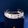 15mm diamante manguito pulseiras pulseiras pulseira pulseira 18k banhado a ouro bangles abertos para mulheres com acessórios de saco de poeira com malotes pochette bijoux atacado