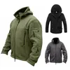 Herbst Winter Thermische Fleece Taktische Jacke Männer Im Freien Sport Mit Kapuze Mantel Militar Softshell Wandern Armee Jacken 220315