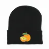 LDSLYJR Baumwolle Orange Fruchtstickerei Verdickte Strickmütze Winter warme Mütze Skullies Mütze Beanie Mütze für Erwachsene und Kinder 3213831093