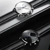 Mężczyźni Zegarki Męskie Zegarek Chronograph Business Watch Skórzany Nadgarstek Wodoodporny Montre De Luxe