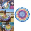 Tassel Cobertor Indiano Toalla Mandala Tapestry Toalha de Praia Toalha Sunblock Redondo Biquíni Cobertura Cobertor Lotus Bohemian Yoga Mat 150cm