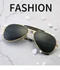 Lunettes de soleil design classique monture en métal lentille en verre pilote Hommes Femmes Vintage Design protection UV400 Oculos de sol masculino gafas avec boîtes d'accessoires