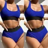 Maillots de bain pour femmes Push Up Bikinis 2021 Maillots de bain Patchwork Imprimer Femmes Bandeau Maillot de bain Biquini Beach Wear Maillot de Bain