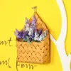 Cestini portaoggetti Stile semplice Appeso a parete Cesto di fiori in vimini naturale Vaso in rattan Contenitore per la decorazione del giardino di casa