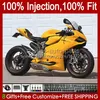 Carrosserie OEM pour DUCATI Panigale 899S 1199S 899 1199 S R 2012 2013 2014 2015 2016 Corps 44No.87 899-1199 12-16 899R 1199R Jaune clair 12 13 14 15 16 Carénage de moulage par injection